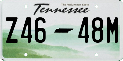TN license plate Z4648M