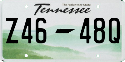 TN license plate Z4648Q