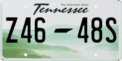 TN license plate Z4648S
