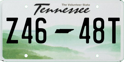 TN license plate Z4648T