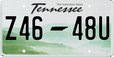 TN license plate Z4648U
