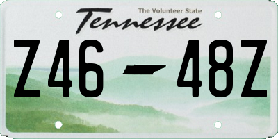 TN license plate Z4648Z