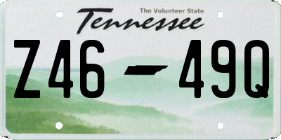 TN license plate Z4649Q