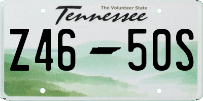 TN license plate Z4650S