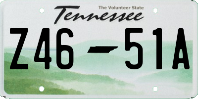 TN license plate Z4651A