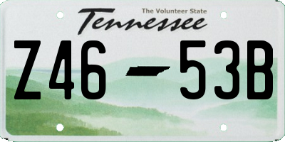 TN license plate Z4653B
