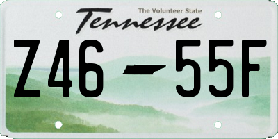 TN license plate Z4655F