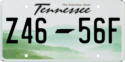 TN license plate Z4656F