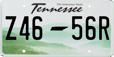 TN license plate Z4656R