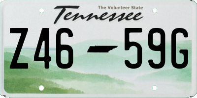 TN license plate Z4659G
