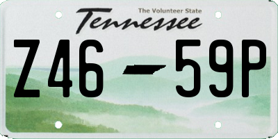 TN license plate Z4659P