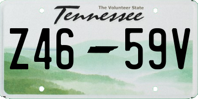TN license plate Z4659V