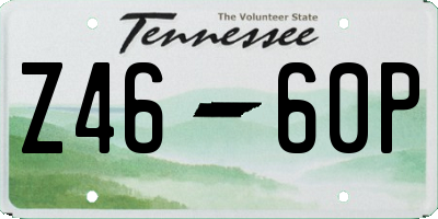 TN license plate Z4660P