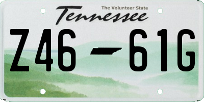TN license plate Z4661G