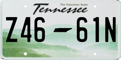 TN license plate Z4661N