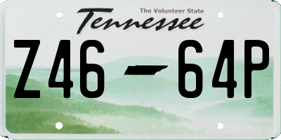 TN license plate Z4664P