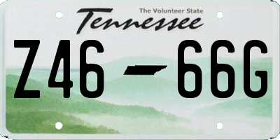 TN license plate Z4666G
