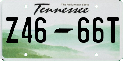TN license plate Z4666T