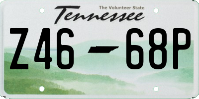TN license plate Z4668P