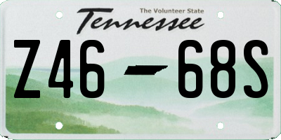 TN license plate Z4668S