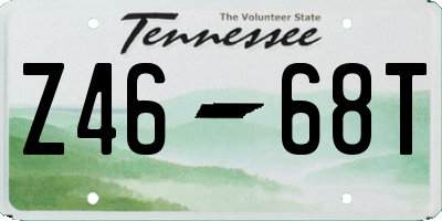 TN license plate Z4668T