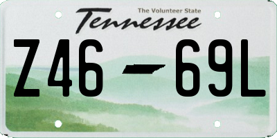 TN license plate Z4669L