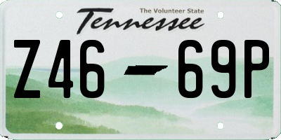 TN license plate Z4669P