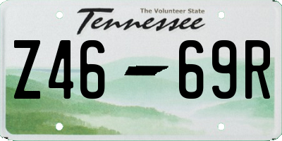 TN license plate Z4669R