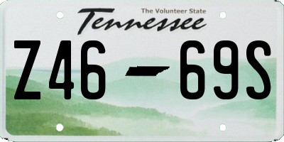 TN license plate Z4669S