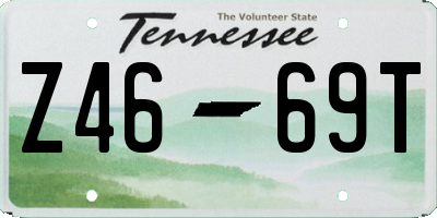 TN license plate Z4669T