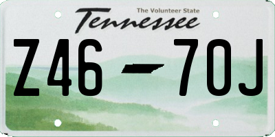 TN license plate Z4670J