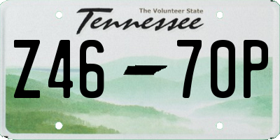 TN license plate Z4670P