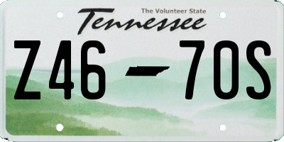 TN license plate Z4670S