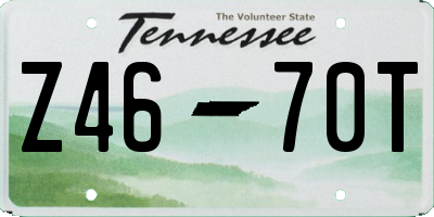 TN license plate Z4670T