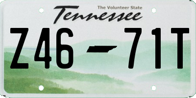 TN license plate Z4671T