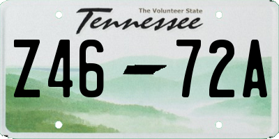 TN license plate Z4672A