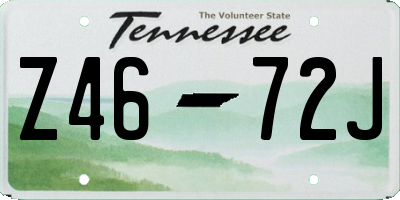 TN license plate Z4672J
