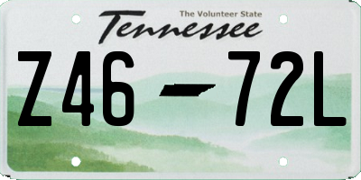 TN license plate Z4672L
