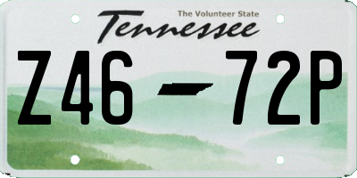 TN license plate Z4672P