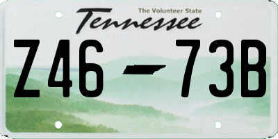 TN license plate Z4673B