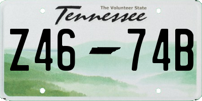 TN license plate Z4674B
