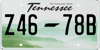 TN license plate Z4678B