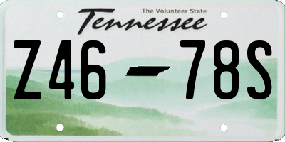 TN license plate Z4678S