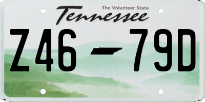 TN license plate Z4679D