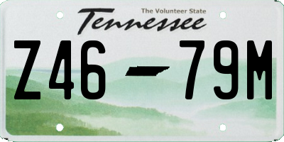 TN license plate Z4679M
