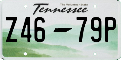 TN license plate Z4679P