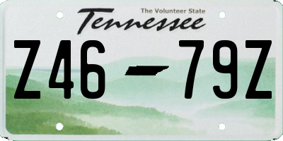TN license plate Z4679Z