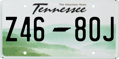 TN license plate Z4680J