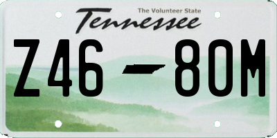 TN license plate Z4680M