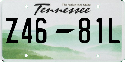 TN license plate Z4681L